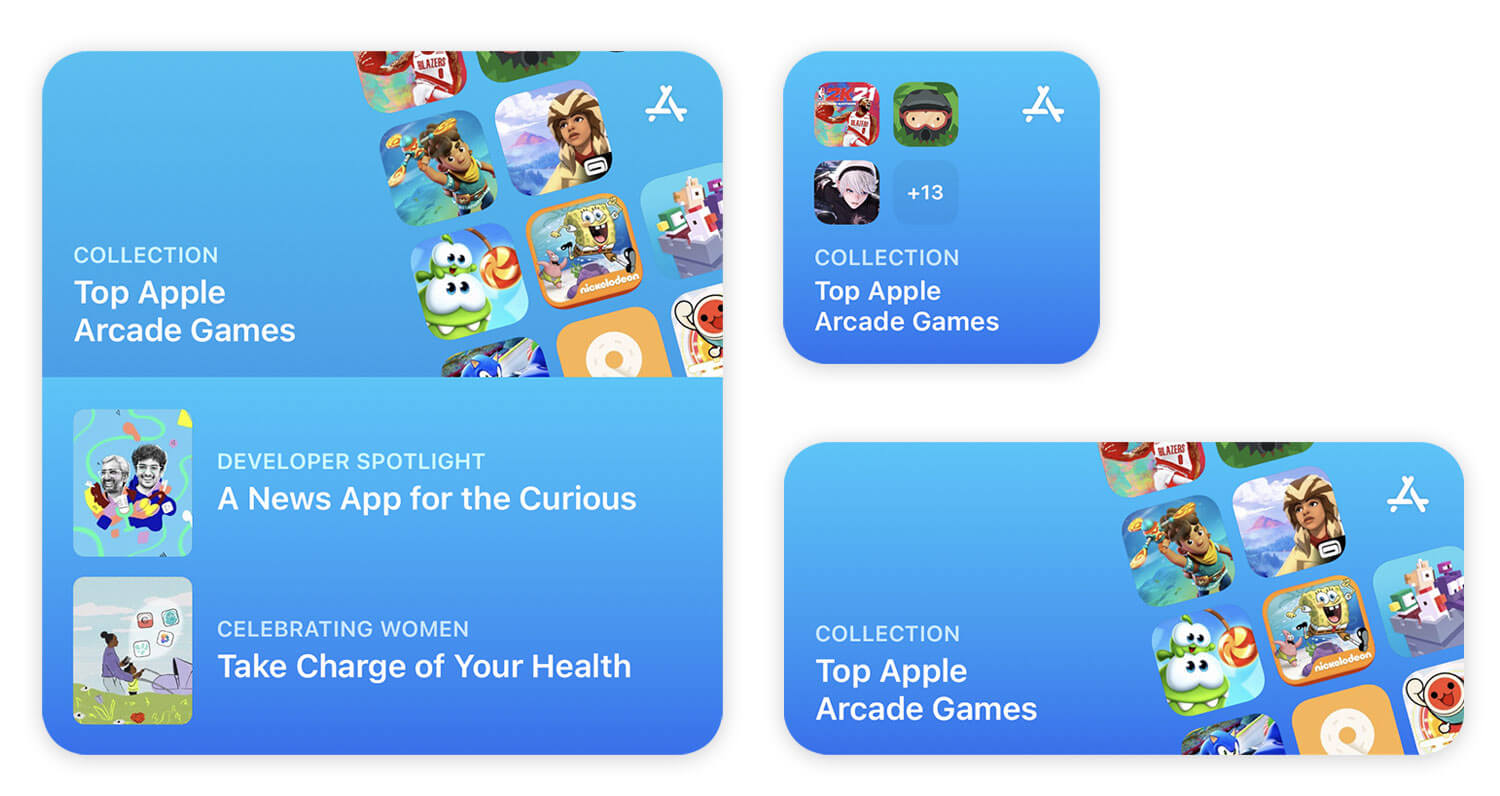 The new App Store wideget in iOS 15