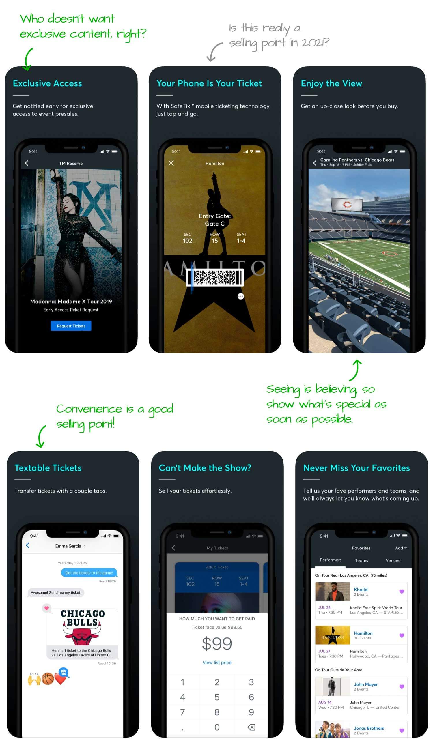 Ticketmaster for iOS Screenshot Analysis by Appfigures