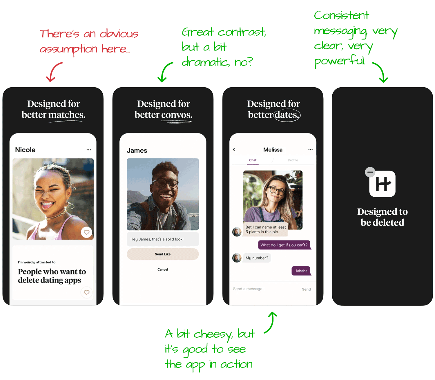 Hinge for iOS Screenshot Analysis by Appfigures