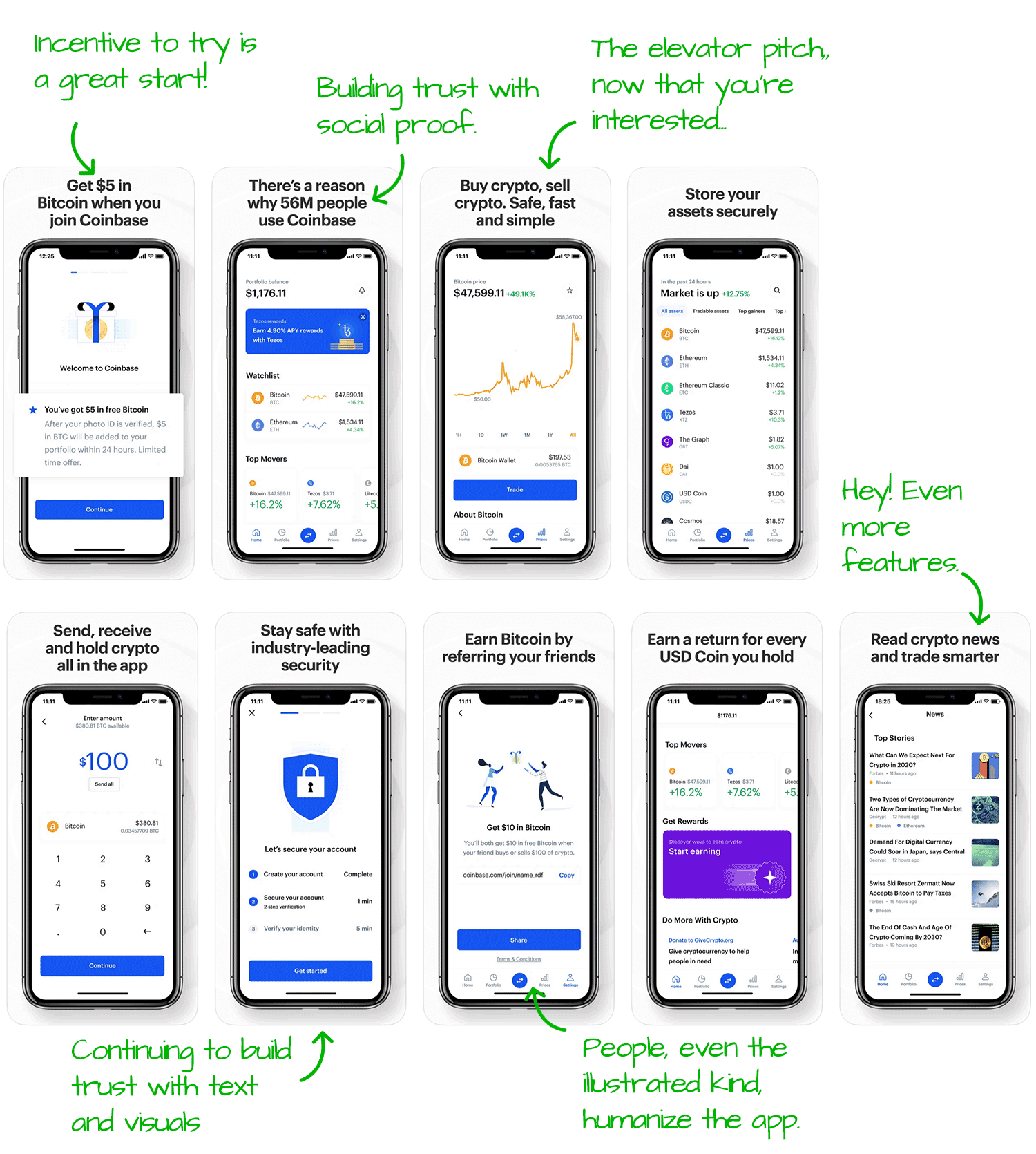Coinbase for iOS Screenshot Analysis by Appfigures