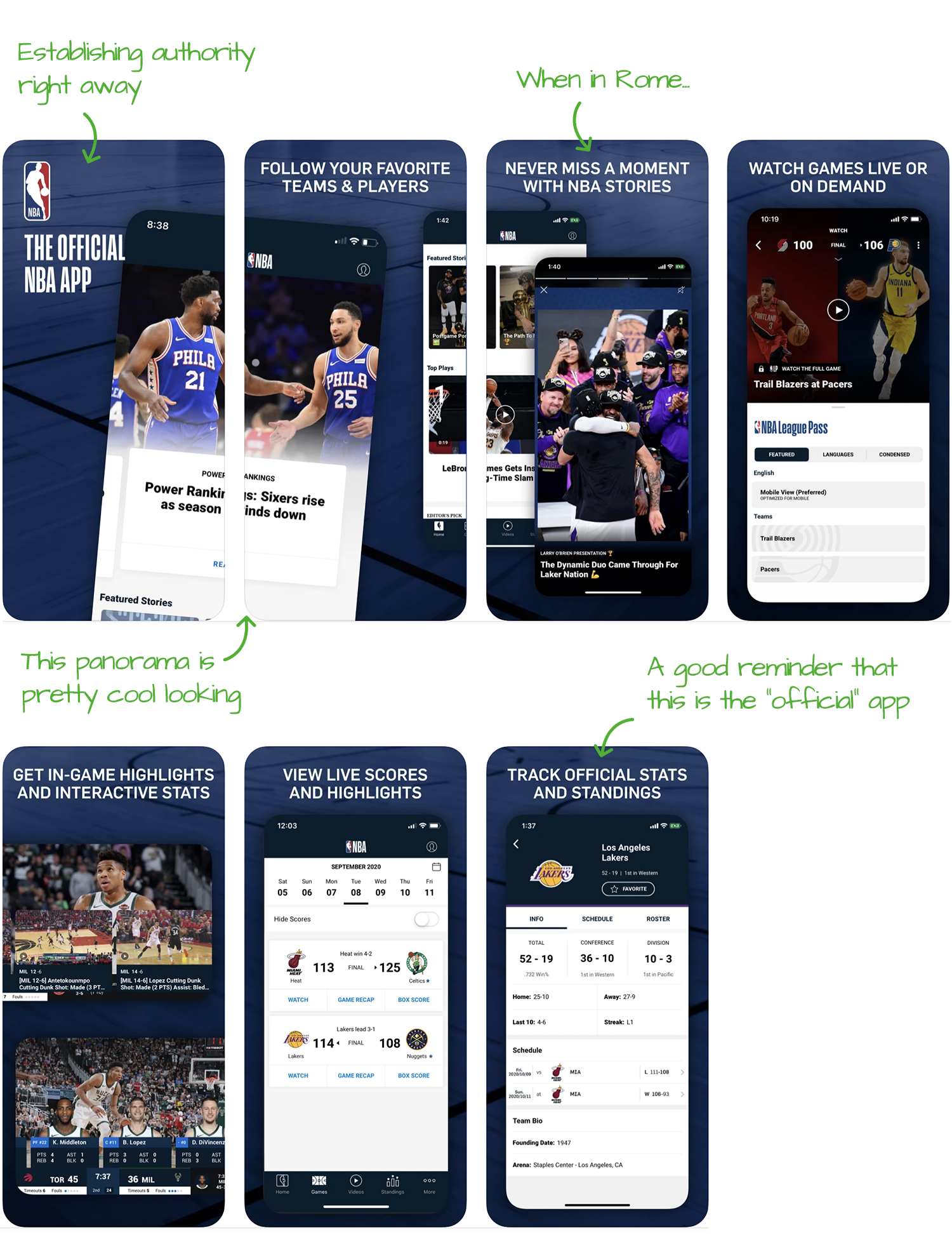 NBA for iOS Screenshot Analysis by Appfigures
