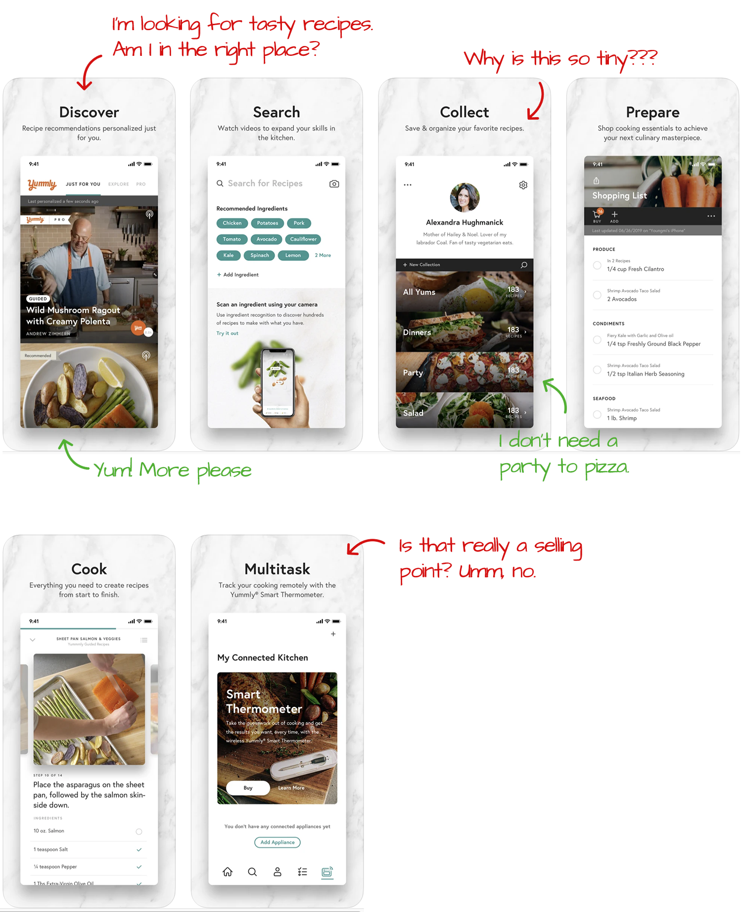 Yummly for iOS Screenshot Analysis by Appfigures